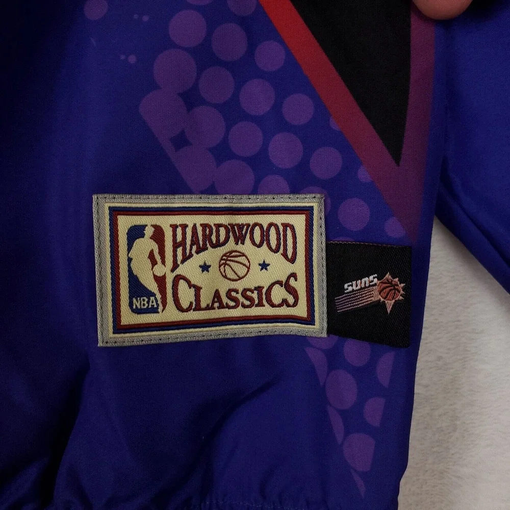 Phoenix Suns Mitchell‎ & Ness NBA Medium Womens Pullover Jacket Purple New - Picture 4 of 7